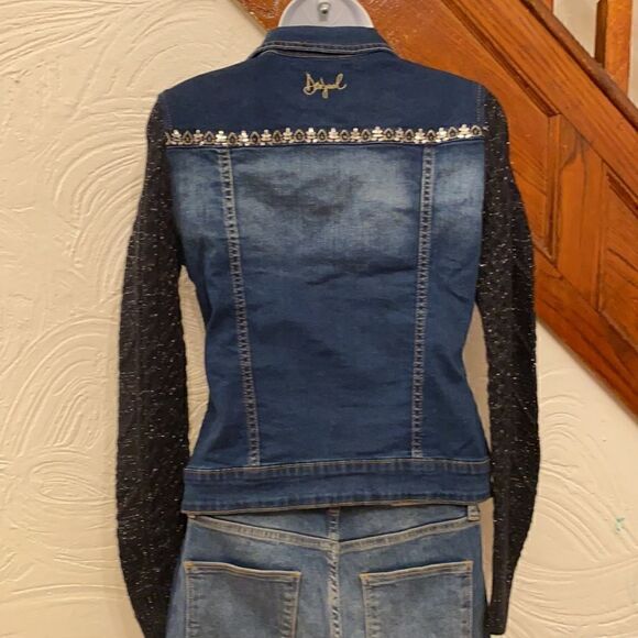 NWT Desigual Women's Chaq_bluefly denim jacket - Picture 6 of 15